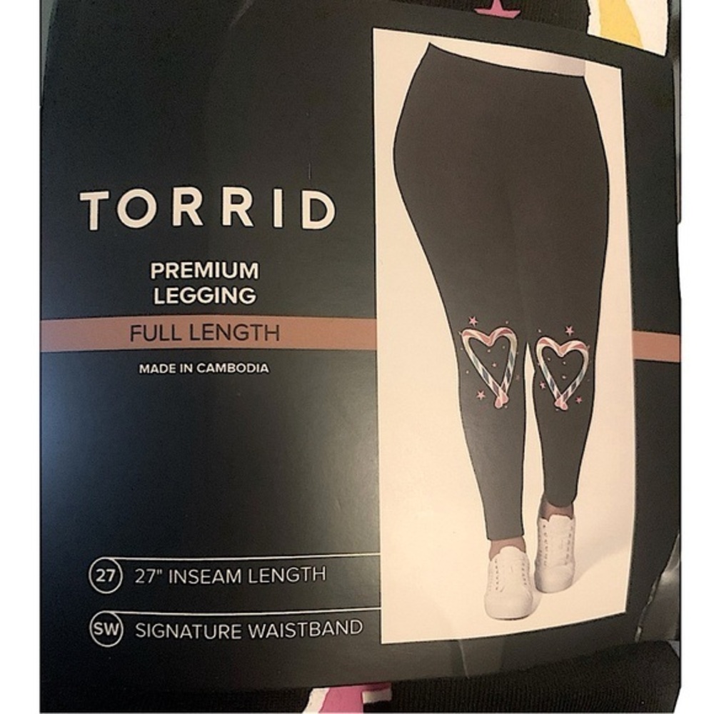 TORRID Candy Hearts Full Length Leggings NWT Size 3X - Picture 5 of 8